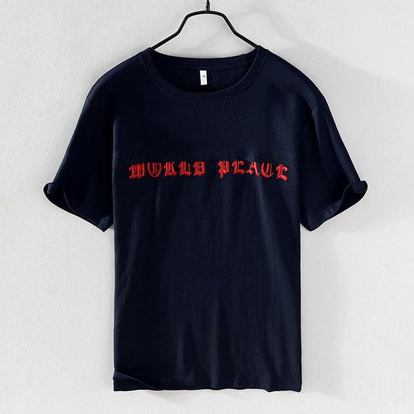 men's t-shirts summer linen short sleeve round neck t-shirt youth embroidery thin top, White;black
men's t-shirts summer linen short sleeve round neck t-shirt youth embroidery thin top, White;black