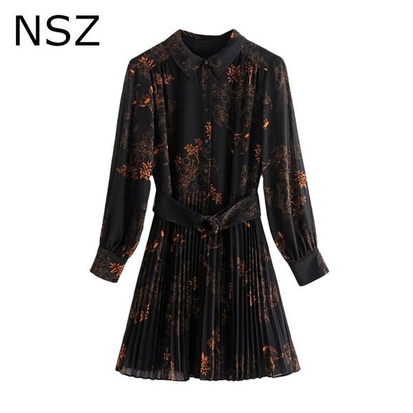 casual dresses nsz women print pleated chiffon dress long sleeve turn down collar vintage short mini vestidos mujer, Black;gray
casual dresses nsz women print pleated chiffon dress long sleeve turn down collar vintage short mini vestidos mujer, Black;gray