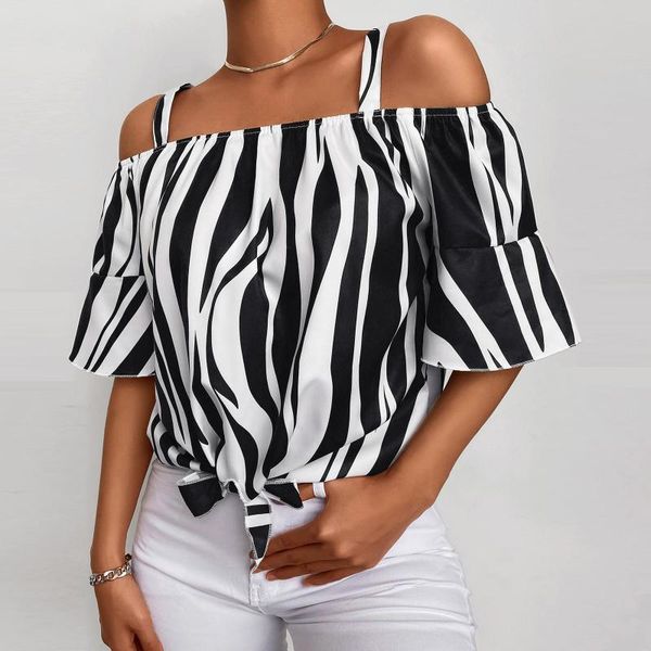 women's blouses & shirts 40# off shoulder blouse women striped printed bow tie shirt tunic slash neck short sleeve casual for roupas, White
women's blouses & shirts 40# off shoulder blouse women striped printed bow tie shirt tunic slash neck short sleeve casual for roupas, White