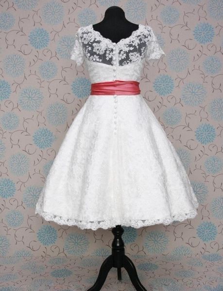 new vestidos 2021 de noiva vintage es short sleeve scoop red sash a-line lace tea length wedding gowns xsob, White
new vestidos 2021 de noiva vintage es short sleeve scoop red sash a-line lace tea length wedding gowns xsob, White