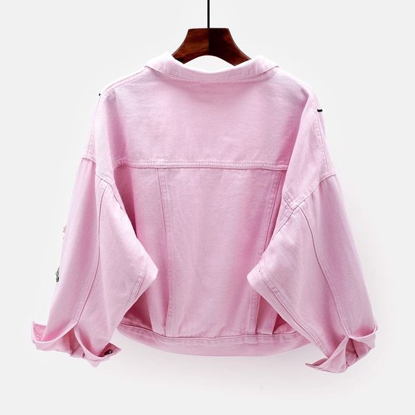 2021 spring autumn handwork beading embroidery denim women coat slim bat sleeve short jeans jacket female outerwear mujer 2vi2, Black;brown
2021 spring autumn handwork beading embroidery denim women coat slim bat sleeve short jeans jacket female outerwear mujer 2vi2, Black;brown