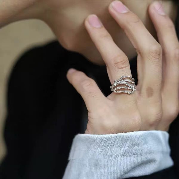 hbp fashion south korean indifference design feeling hollow out texture line metal opening adjustable simple ring female, Silver
hbp fashion south korean indifference design feeling hollow out texture line metal opening adjustable simple ring female, Silver