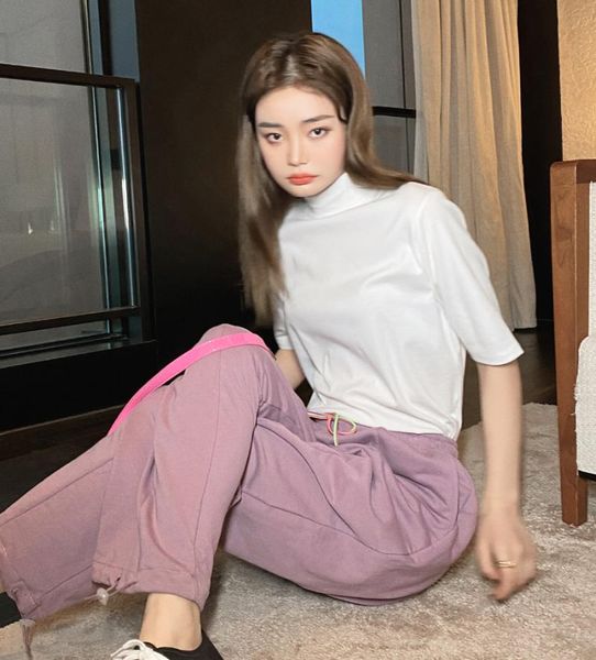 women's t-shirt thin summer t shirt women elasticity korean style woman clothes slim tshirt female casual short sleeve, White
women's t-shirt thin summer t shirt women elasticity korean style woman clothes slim tshirt female casual short sleeve, White