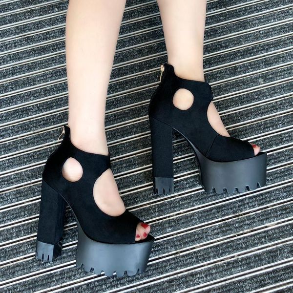 slippers 15cm fashion fish mouth high heels 2021 summer thin waterproof platform heel sandals women, Black
slippers 15cm fashion fish mouth high heels 2021 summer thin waterproof platform heel sandals women, Black