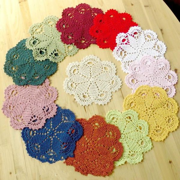 table napkin 20cm handmade crochet doily cotton mat vintage floral hand lace knitted cup pads doilies 12pcs/set
table napkin 20cm handmade crochet doily cotton mat vintage floral hand lace knitted cup pads doilies 12pcs/set