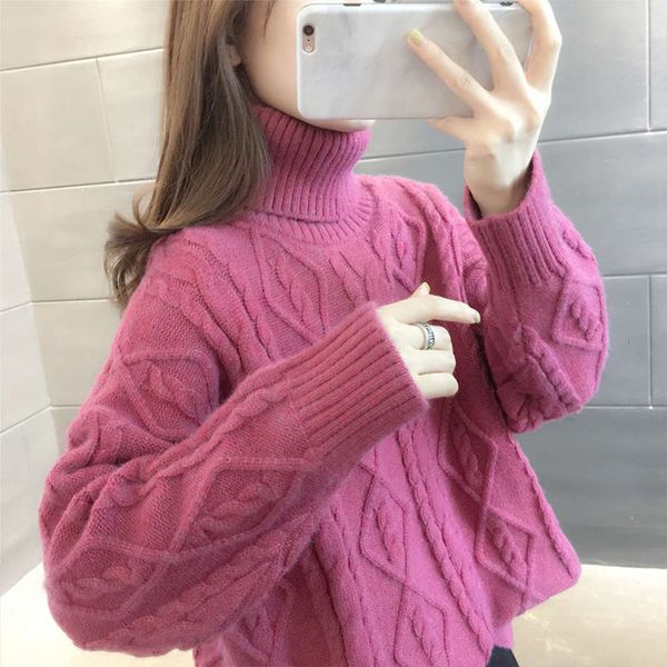 lazy wind turtleneck loose 2021 new autumn and winter women's sweater thickened, White;black
lazy wind turtleneck loose 2021 new autumn and winter women's sweater thickened, White;black