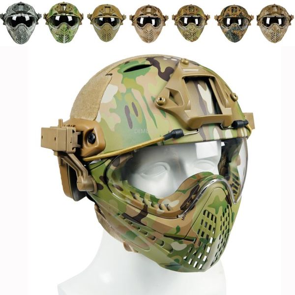cycling helmets tactical helmet with full face mask military paintball army for outdoor cs war game motorcycle hunting
cycling helmets tactical helmet with full face mask military paintball army for outdoor cs war game motorcycle hunting