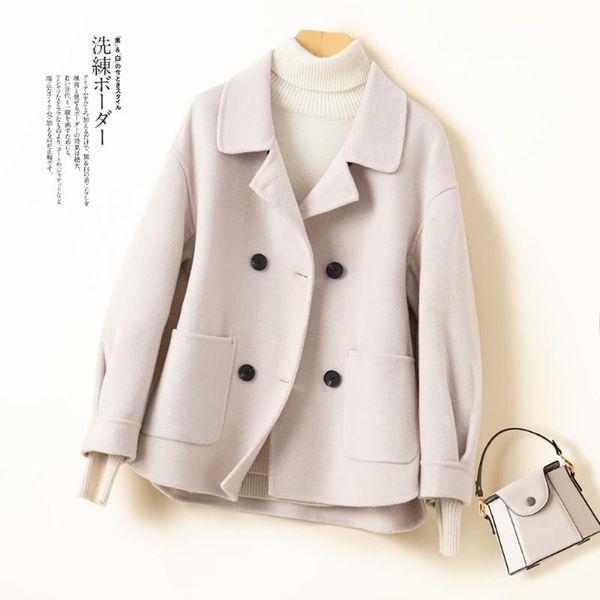 women's wool & blends fashion elegant with pocket button up coat women office lady turndown collar long sleeve straight autumn winter c, Black
women's wool & blends fashion elegant with pocket button up coat women office lady turndown collar long sleeve straight autumn winter c, Black
