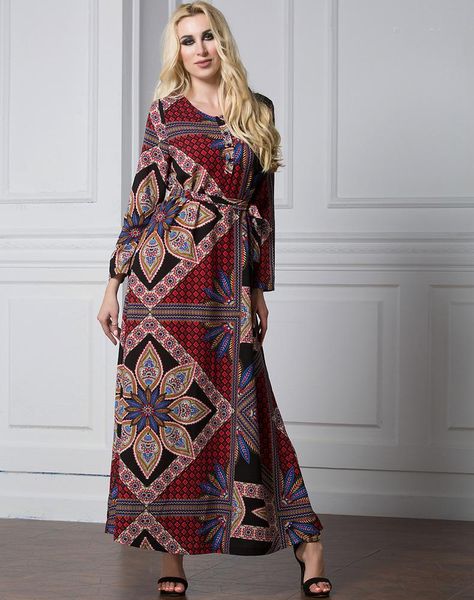 casual dresses fashion maxi long dress printed flowers muslim abaya in dubai islamic clothing jilbab djellaba robe with belt 5069, Black;gray
casual dresses fashion maxi long dress printed flowers muslim abaya in dubai islamic clothing jilbab djellaba robe with belt 5069, Black;gray