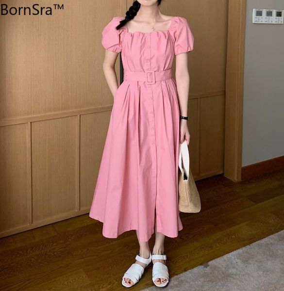 casual dresses bornsra 2021square collar exquisite bag slim and thin a-line long dress with belt mid-calf summer, Black;gray
casual dresses bornsra 2021square collar exquisite bag slim and thin a-line long dress with belt mid-calf summer, Black;gray