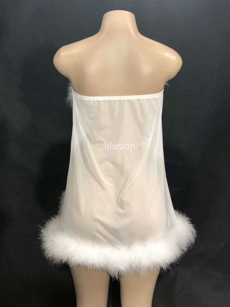white feather mesh perspective strapless mini dress bunny girl nightclub bar stage female dance costume singer outfits, Black;red
white feather mesh perspective strapless mini dress bunny girl nightclub bar stage female dance costume singer outfits, Black;red