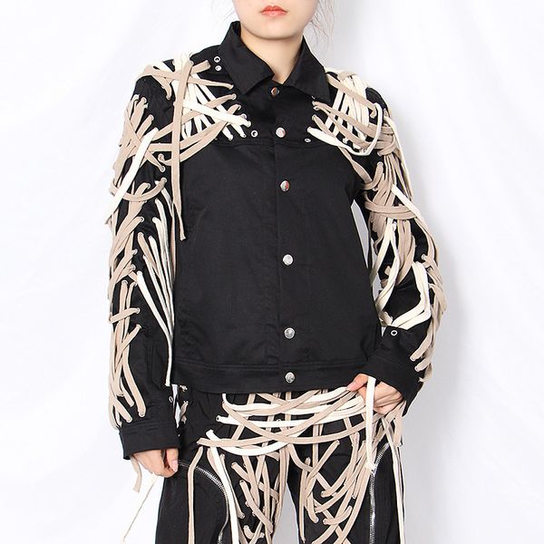 streetwear cross bandage jacket for women lapel long sleeve hit color casual jackets female fashion new clothing, Black;brown
streetwear cross bandage jacket for women lapel long sleeve hit color casual jackets female fashion new clothing, Black;brown