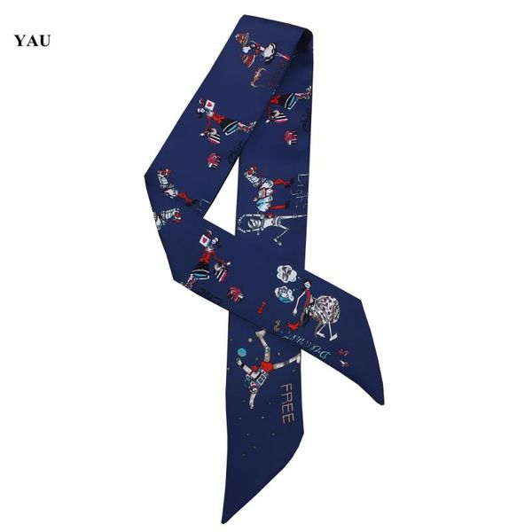 scarves 95cm*5cm horse dancer printed small scarf women twill silk headband long bag accessories ribbon, Blue;gray
scarves 95cm*5cm horse dancer printed small scarf women twill silk headband long bag accessories ribbon, Blue;gray