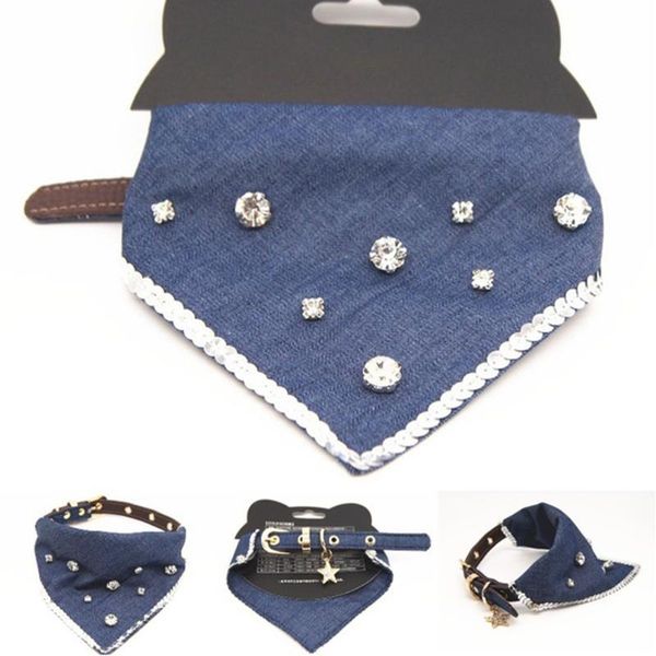 dog collars & leashes small dogs scarf denim rhinestone bandana cotton bib grooming accessories triangular bandage collar for pet
dog collars & leashes small dogs scarf denim rhinestone bandana cotton bib grooming accessories triangular bandage collar for pet