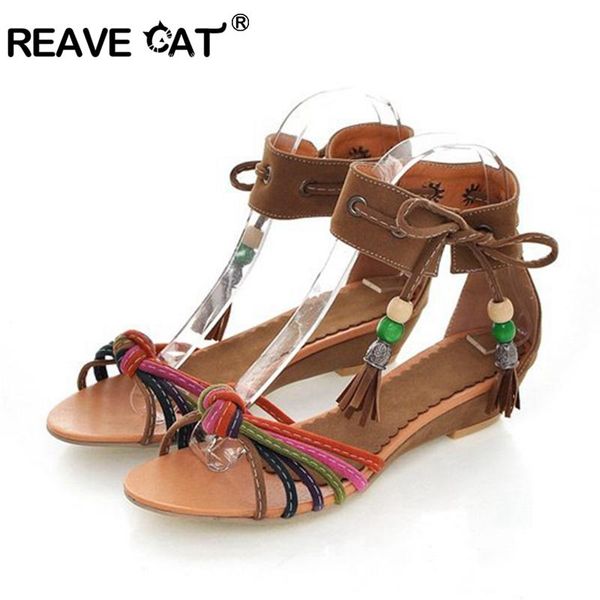dress shoes reave cat women summer low wedges sandals for woman lady fringe flat bohemia beach sandale femme big size 43, Black
dress shoes reave cat women summer low wedges sandals for woman lady fringe flat bohemia beach sandale femme big size 43, Black