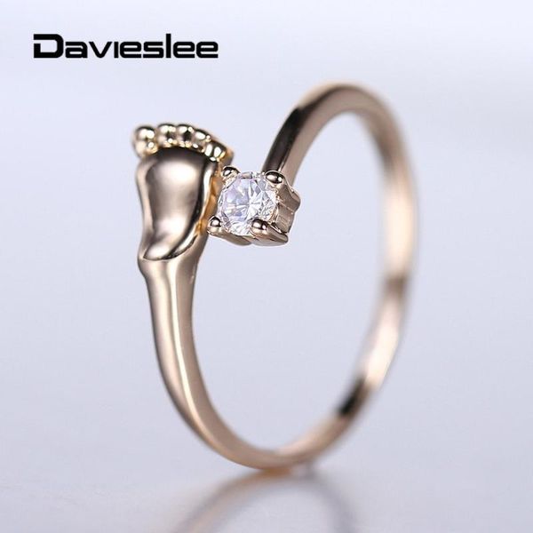 cluster rings 585 rose gold size band ring for women open finger clear cubic zircon little baby foot resizable womens party lgr62, Golden;silver
cluster rings 585 rose gold size band ring for women open finger clear cubic zircon little baby foot resizable womens party lgr62, Golden;silver