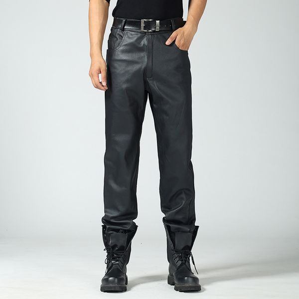 2021 new genuine men's cowhide autumn winter plus warm high waist deep crotch personality leather pants c4p3, Black
2021 new genuine men's cowhide autumn winter plus warm high waist deep crotch personality leather pants c4p3, Black