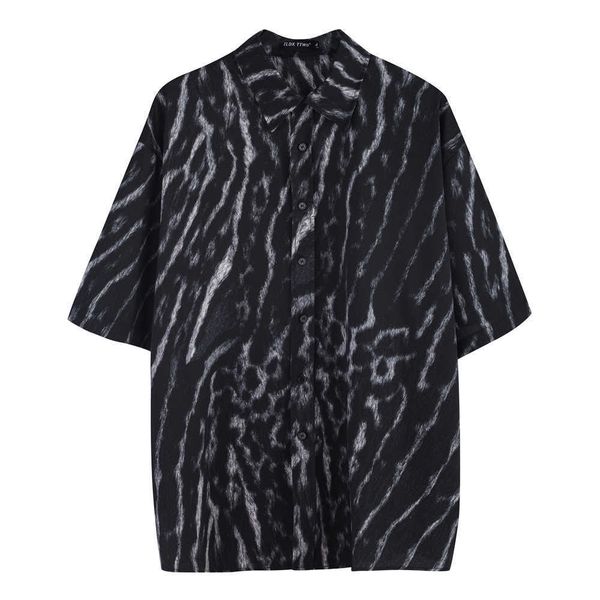 fashion shirt gaojiechao leopard print short sleeve t-shirt men's bf lazy loose lapel 5 / 6, White;black
fashion shirt gaojiechao leopard print short sleeve t-shirt men's bf lazy loose lapel 5 / 6, White;black