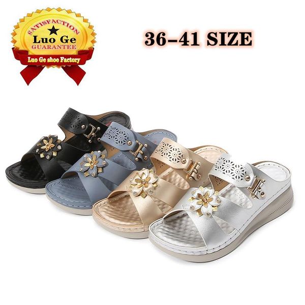 2021 women's sandals beach casual shoes for female soft leather footwear with flower decoration wear-resistant and breathable, Black
2021 women's sandals beach casual shoes for female soft leather footwear with flower decoration wear-resistant and breathable, Black
