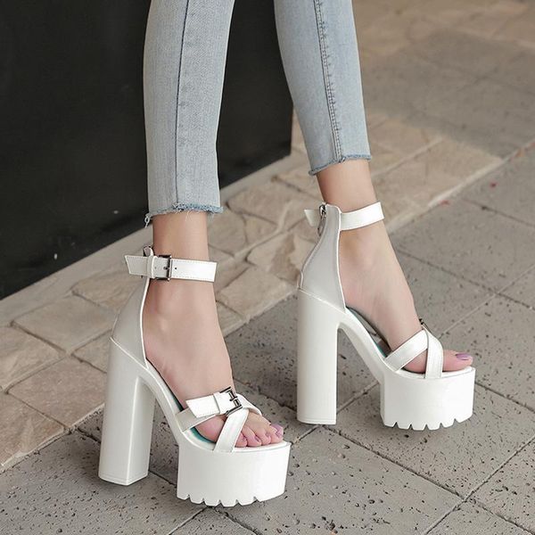 sandals summer catwalk platform women pumps cover heels cross buckle band sandalias thick ultra-high shoes woman sandales, Black
sandals summer catwalk platform women pumps cover heels cross buckle band sandalias thick ultra-high shoes woman sandales, Black