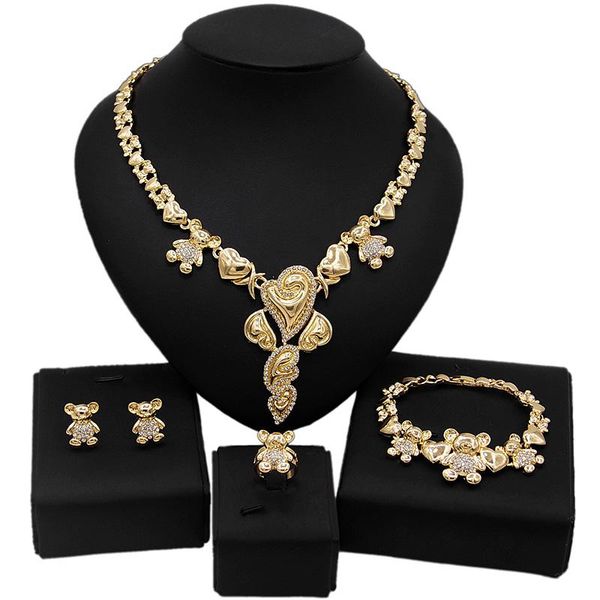 earrings & necklace yulaili fashion women jewelry sets silver color teddy bear heart shape bracelet ring party jewellery gifts
earrings & necklace yulaili fashion women jewelry sets silver color teddy bear heart shape bracelet ring party jewellery gifts