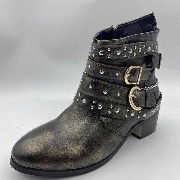 boots drop women rivet buckle ankle ladies leather zipper shoes woman fashion high heels sewing solid boot female shoe, Black
boots drop women rivet buckle ankle ladies leather zipper shoes woman fashion high heels sewing solid boot female shoe, Black