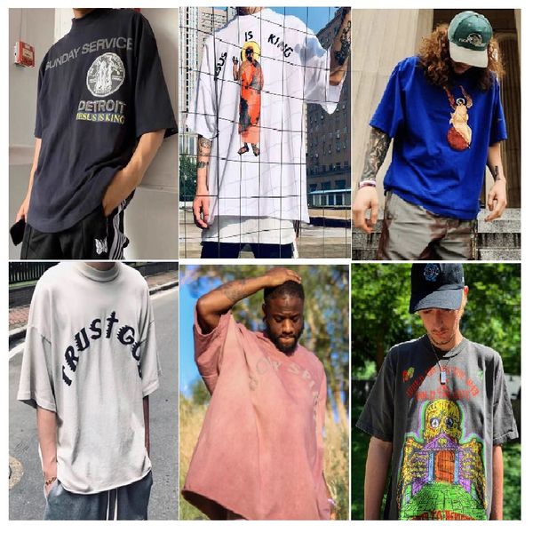 new version kanye's t shirt cpfm kanye jesus is king sanshen oil painting high street loose short sleeve t-shirts, White;black
new version kanye's t shirt cpfm kanye jesus is king sanshen oil painting high street loose short sleeve t-shirts, White;black
