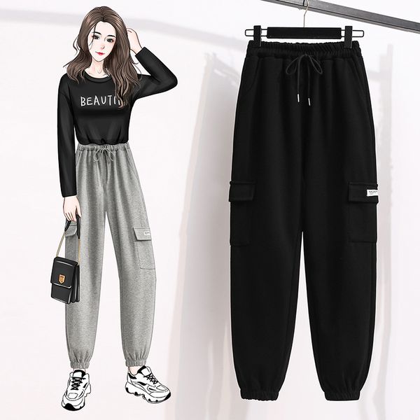 more size -4xl women sport drawstring jogging sports pants loose women's high-waisted 2021 casual streetwear wear fsqt, Black;white
more size -4xl women sport drawstring jogging sports pants loose women's high-waisted 2021 casual streetwear wear fsqt, Black;white