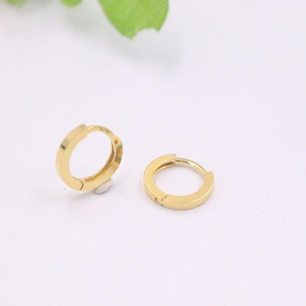 hoop & huggie pure 18k yellow gold earrings 9x1.1mm small annulus middle opening 0.95g, Golden;silver
hoop & huggie pure 18k yellow gold earrings 9x1.1mm small annulus middle opening 0.95g, Golden;silver