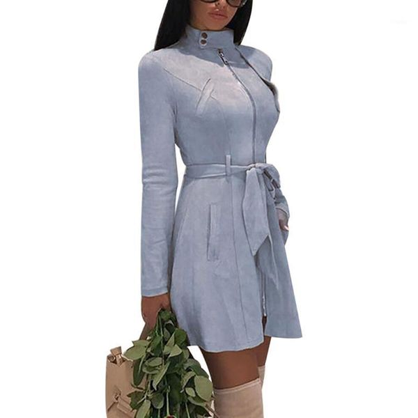 women's trench coats autumn winter women suede coat turtleneck slim long with belt fashion pocket zipper overcoat female outwear, Tan;black
women's trench coats autumn winter women suede coat turtleneck slim long with belt fashion pocket zipper overcoat female outwear, Tan;black