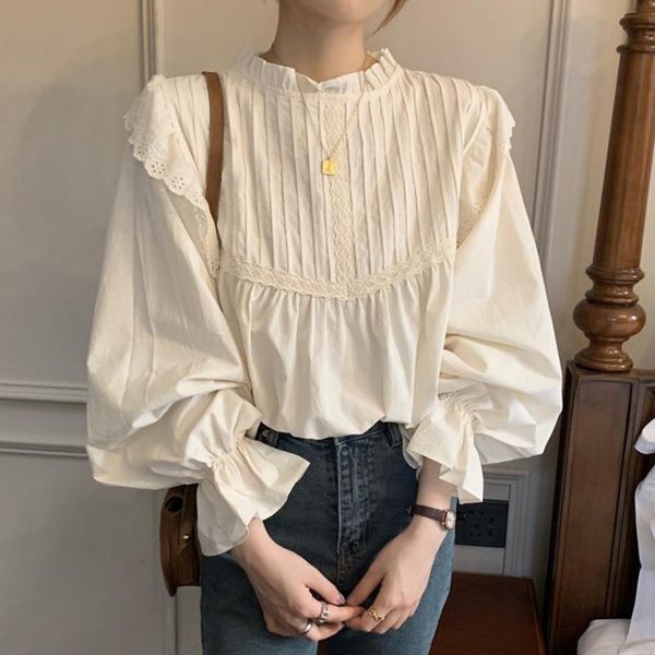 women's blouses & shirts apricot long sleeve shirt design sense of minority spring and autumn 2021 french gentle style thin chic top, White
women's blouses & shirts apricot long sleeve shirt design sense of minority spring and autumn 2021 french gentle style thin chic top, White