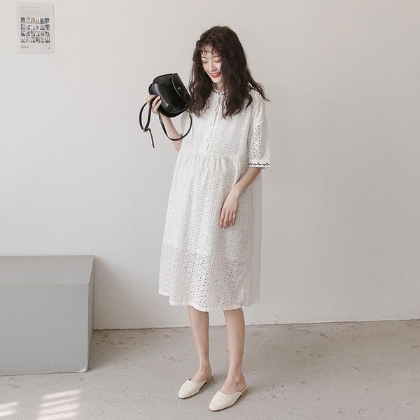 maternity dresses summer hollow white short sleeve dress pregnancy loose elegant fashion pregnant women button clothes
maternity dresses summer hollow white short sleeve dress pregnancy loose elegant fashion pregnant women button clothes