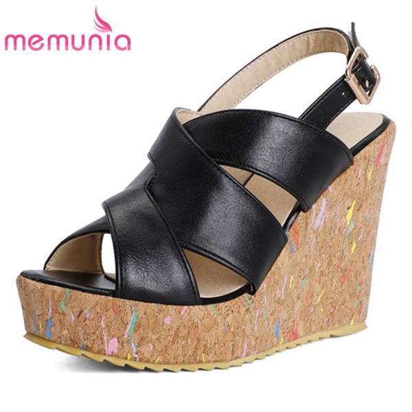 memunia 2021 plus size 43 high heels platform shoes women sandals buckle peep toe summer sandals ladies party wedges shoes, Black
memunia 2021 plus size 43 high heels platform shoes women sandals buckle peep toe summer sandals ladies party wedges shoes, Black