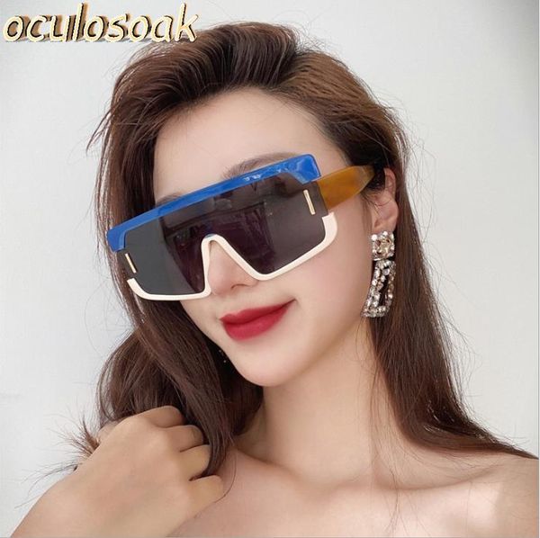 sunglasses 2021 fashion woman square rice nail one-piece big frame uv400, White;black
sunglasses 2021 fashion woman square rice nail one-piece big frame uv400, White;black