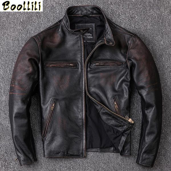 men's leather & faux boollili vintage genuine jacket men 100% real cow coat short biker motorcycle jackets 2021, Black
men's leather & faux boollili vintage genuine jacket men 100% real cow coat short biker motorcycle jackets 2021, Black