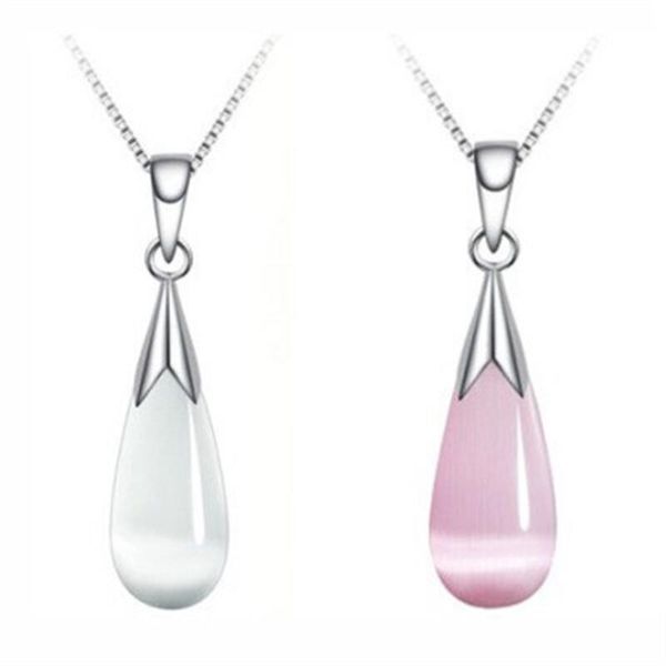 chains europe and the united states opal water drop moonstone aesthetic fashion necklace, Silver
chains europe and the united states opal water drop moonstone aesthetic fashion necklace, Silver