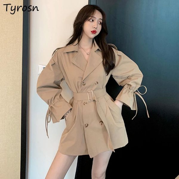 women's trench coats women fashion flare sleeve elegant ladies double breasted solid sashes outwear leisure ulzzang retro all-match, Tan;black
women's trench coats women fashion flare sleeve elegant ladies double breasted solid sashes outwear leisure ulzzang retro all-match, Tan;black