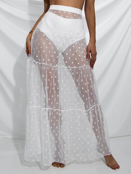 dobby mesh sheer cover up skirt n20g#, White;black
dobby mesh sheer cover up skirt n20g#, White;black