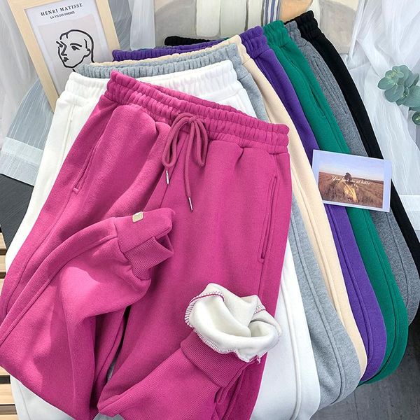 women's pants & capris high waist plus velvet thicken sportswear harem women fall/winter stretch casual candy color female trousers, Black;white
women's pants & capris high waist plus velvet thicken sportswear harem women fall/winter stretch casual candy color female trousers, Black;white