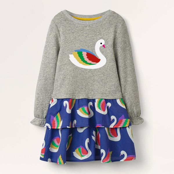 christmas princess girls dress with animals print fashion childrens costume for autumn winter layered dress baby girls dress, Red;yellow 
christmas princess girls dress with animals print fashion childrens costume for autumn winter layered dress baby girls dress, Red;yellow