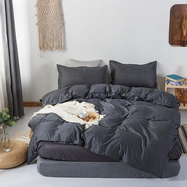 bedding sets black small grid duvet cover set 3/4 pcs modern bedclothes ab desgin bed sheet pillowcase comforter for women kidsoceania
bedding sets black small grid duvet cover set 3/4 pcs modern bedclothes ab desgin bed sheet pillowcase comforter for women kidsoceania