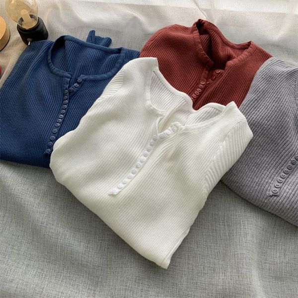 women's knits & tees jiayan sweater v-neck pullover knitted sweaters long sleeve button tshirts casual female clothing 2021, White
women's knits & tees jiayan sweater v-neck pullover knitted sweaters long sleeve button tshirts casual female clothing 2021, White