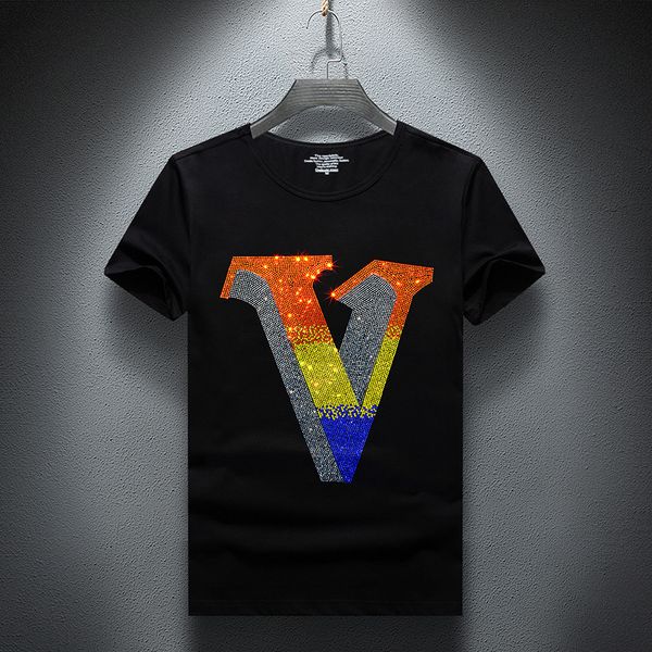 2021 new t-shirt men summer fashion slim casual v rhinestone cotton tshirts streetwear big size s-7xl male 2923, White;black
2021 new t-shirt men summer fashion slim casual v rhinestone cotton tshirts streetwear big size s-7xl male 2923, White;black