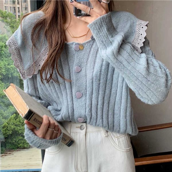 cardigan sweater women solid turn-down collar thin knitted coat fashion korean clothes lace knitwear autumn winter 210604, White
cardigan sweater women solid turn-down collar thin knitted coat fashion korean clothes lace knitwear autumn winter 210604, White
