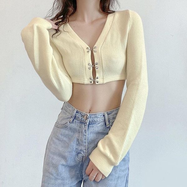 women's knits & tees korean fashion short ribbed knitted cardigan v-neck long sleeve women autumn sweaters yellow blue basic cropped ca, White
women's knits & tees korean fashion short ribbed knitted cardigan v-neck long sleeve women autumn sweaters yellow blue basic cropped ca, White