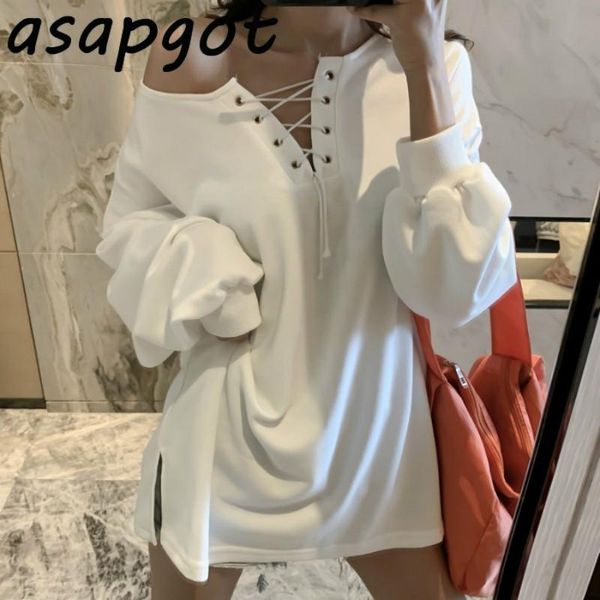 women's hoodies & sweatshirts asapgot autumn korea chic off shoulder cross bandage white hollow out casual women fashion orange wi, Black
women's hoodies & sweatshirts asapgot autumn korea chic off shoulder cross bandage white hollow out casual women fashion orange wi, Black