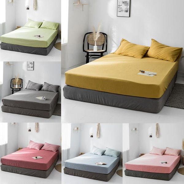 sheets & sets denisroom fitted sheet mattress cover solid color yellow bedding linens bed with elastic band queen size bedsheet df41#
sheets & sets denisroom fitted sheet mattress cover solid color yellow bedding linens bed with elastic band queen size bedsheet df41#