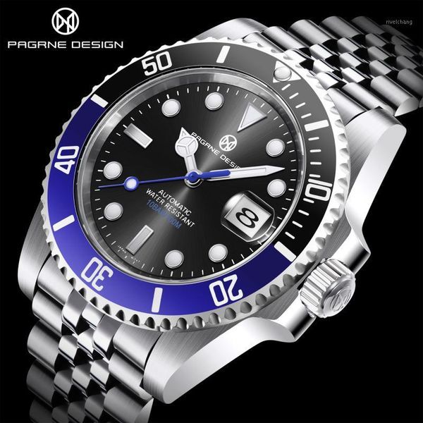wristwatches 2021 pagrne design brand watch men's nh35 luxury sapphire 100m waterproof automatic mechanical reloj hombre, Slivery;brown
wristwatches 2021 pagrne design brand watch men's nh35 luxury sapphire 100m waterproof automatic mechanical reloj hombre, Slivery;brown