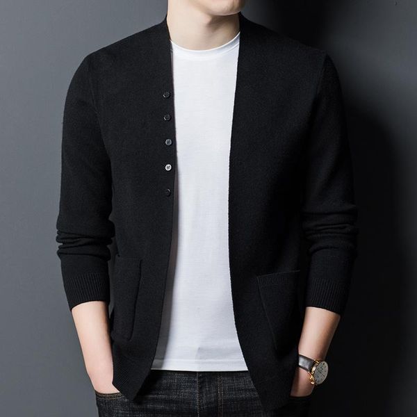 men's sweaters fashion button quality brand knit thick up autum cardigan japanese men sweater casual solid coats jacket clothes, White;black
men's sweaters fashion button quality brand knit thick up autum cardigan japanese men sweater casual solid coats jacket clothes, White;black