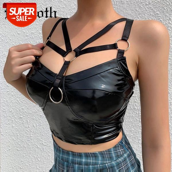 insgoth pu leather camis women tank gothic streetwear hollow out bodycon bandage balck leather backless camis female #jw9b, White
insgoth pu leather camis women tank gothic streetwear hollow out bodycon bandage balck leather backless camis female #jw9b, White